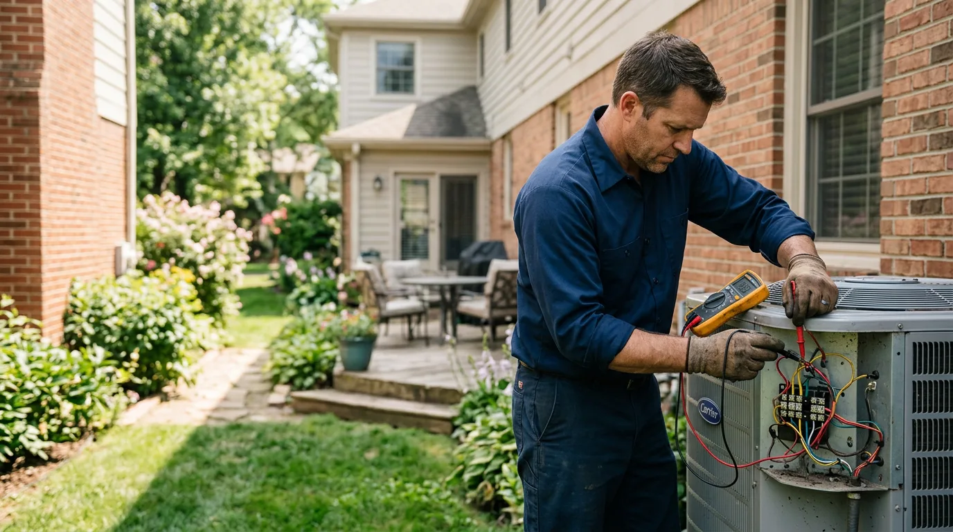HVAC technician working near Batesville, TX